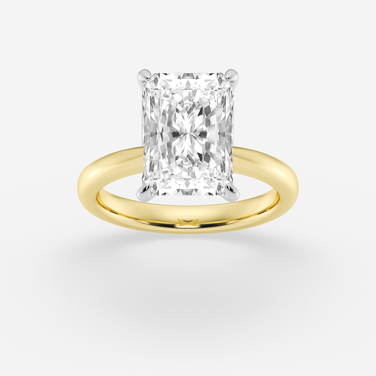 Vera 5 ctw Radiant Lab Grown Diamond Petite Solitaire Engagement Ring ...