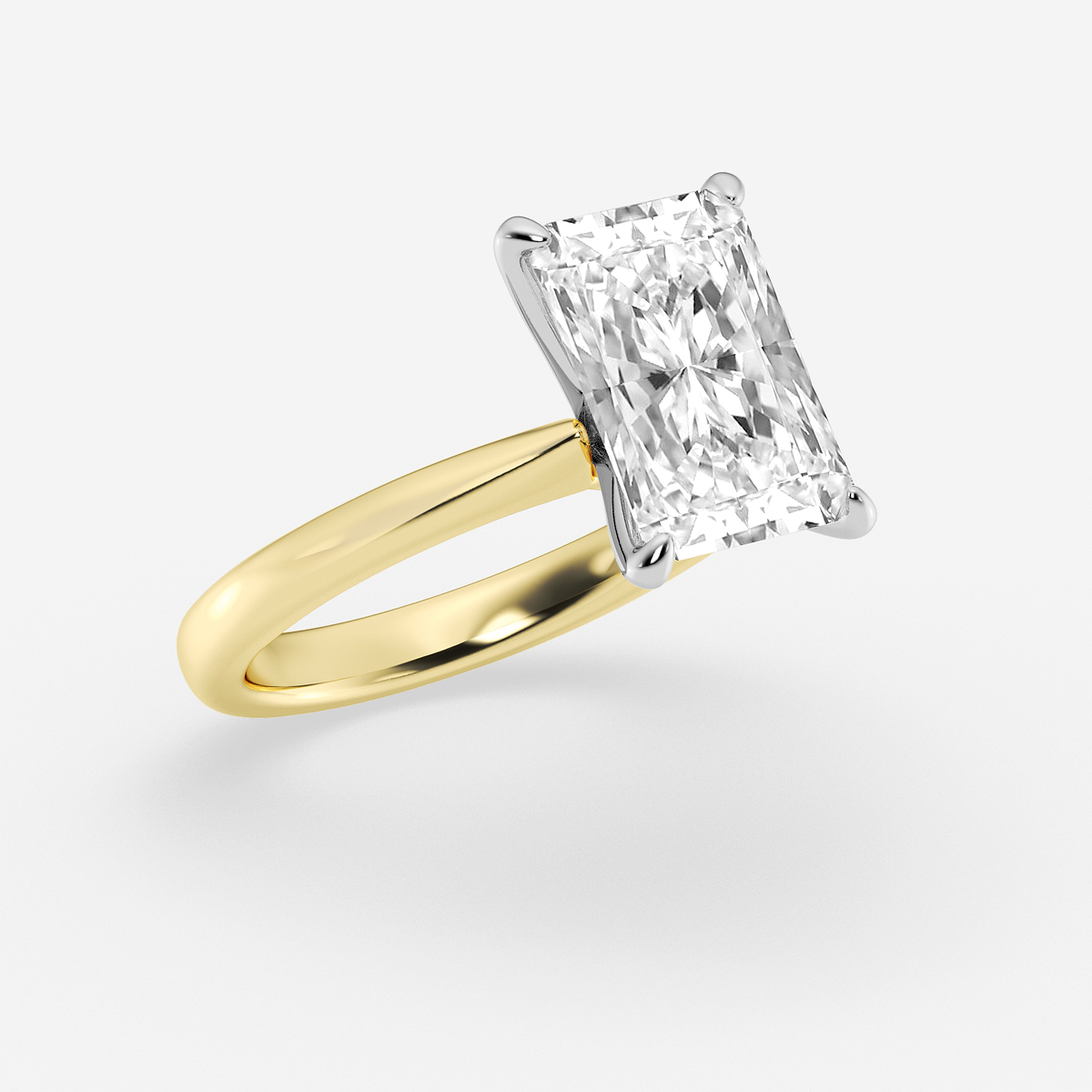 Additional Image 1 for  5 ctw Radiant Lab Grown Diamond Petite Solitaire Engagement Ring