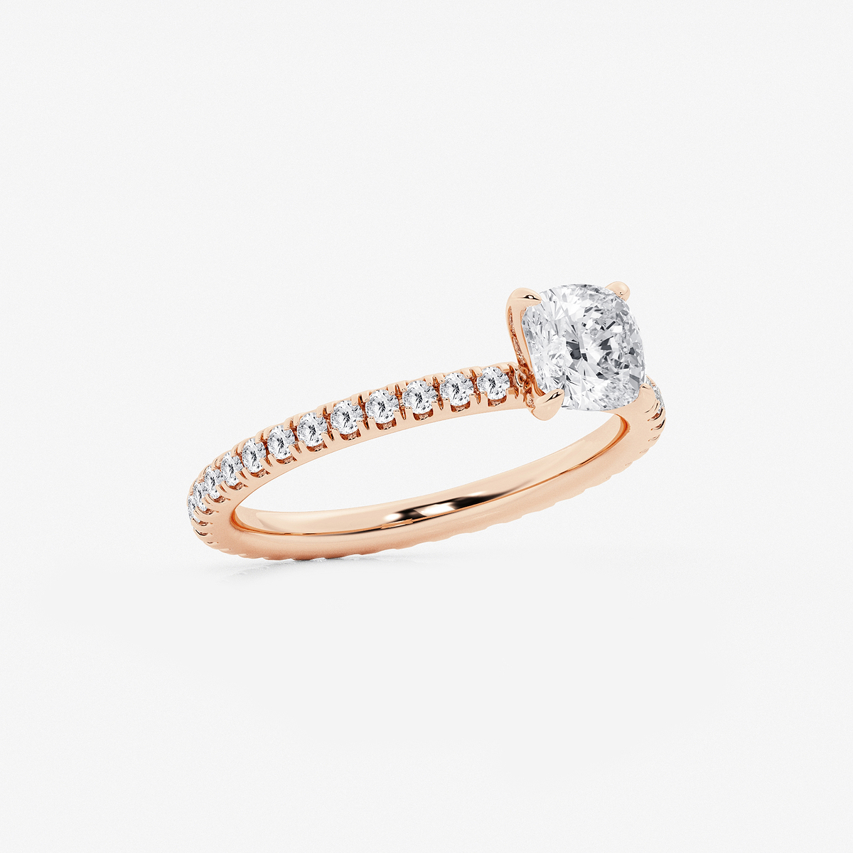 Additional Image 1 for  1 1/2 ctw Cushion Lab Grown Diamond Eternity Engagement Ring