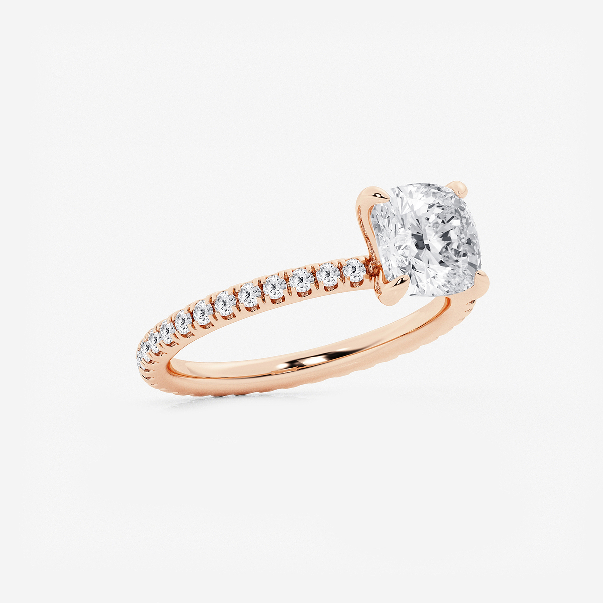 Additional Image 1 for  2 1/2 ctw Cushion Lab Grown Diamond Eternity Engagement Ring