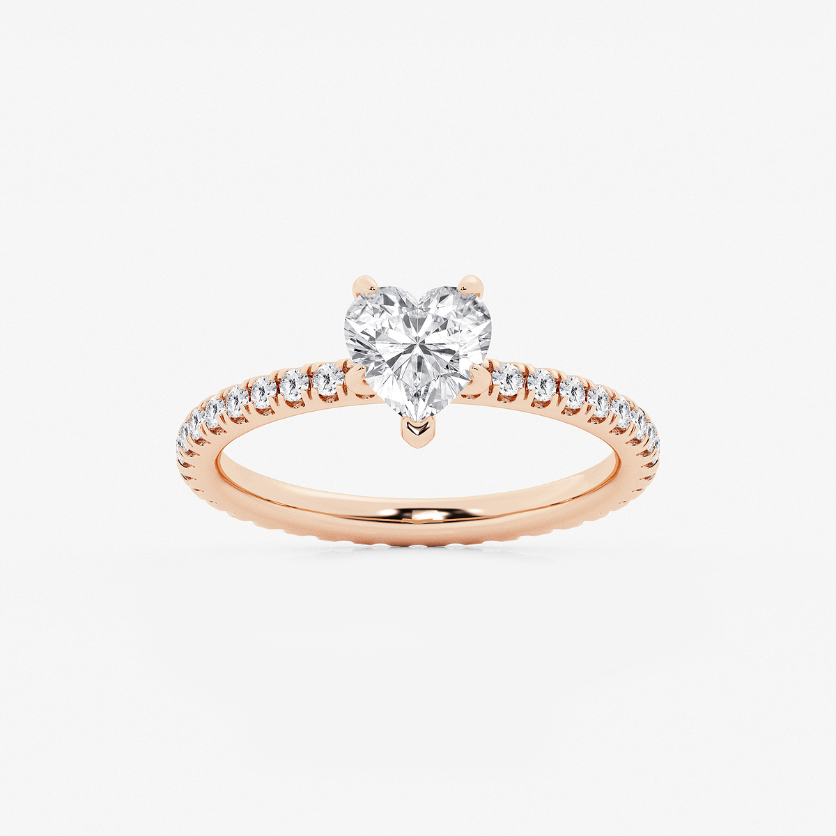 1 1/2 ctw Heart Lab Grown Diamond Eternity Engagement Ring