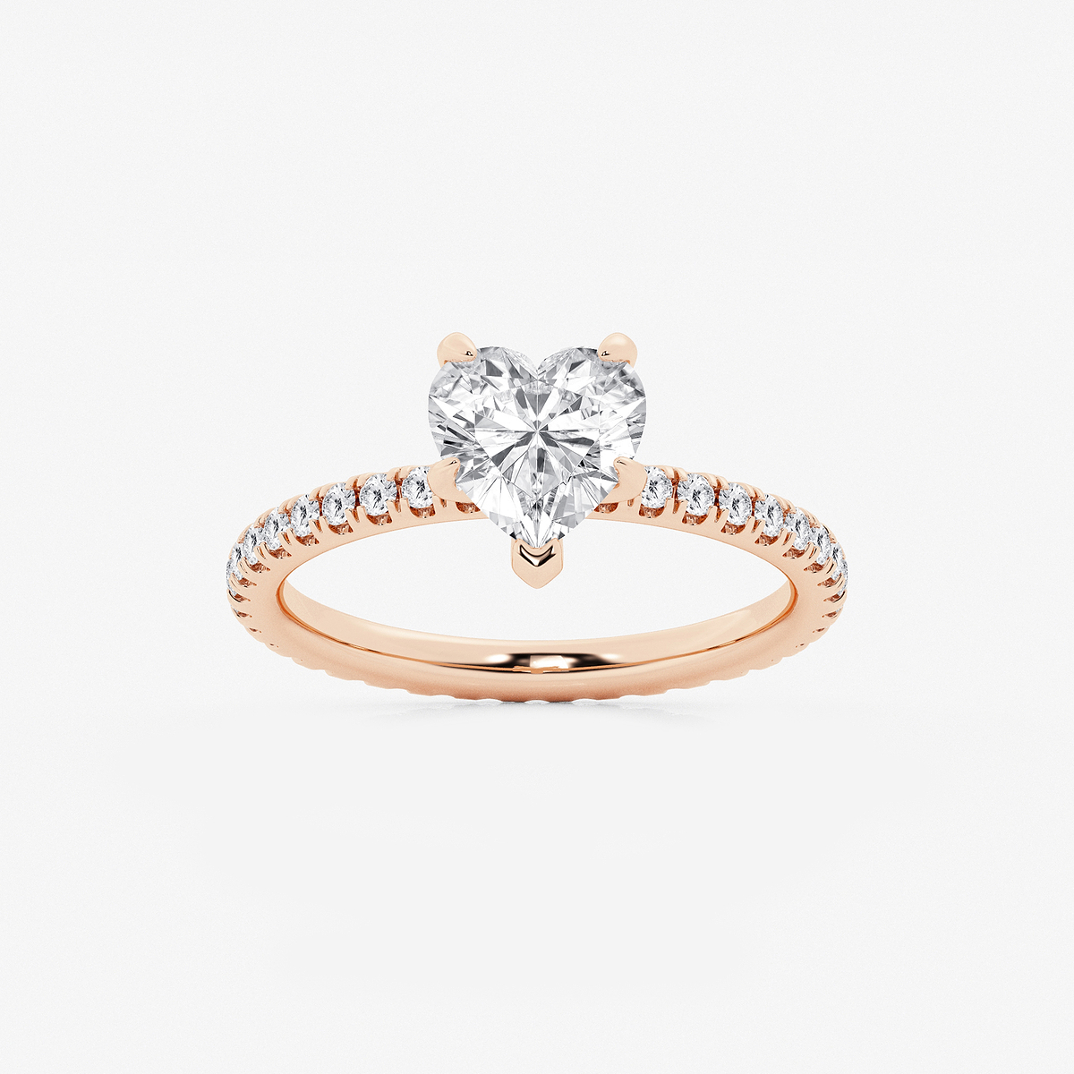 2 ctw Heart Lab Grown Diamond Eternity Engagement Ring