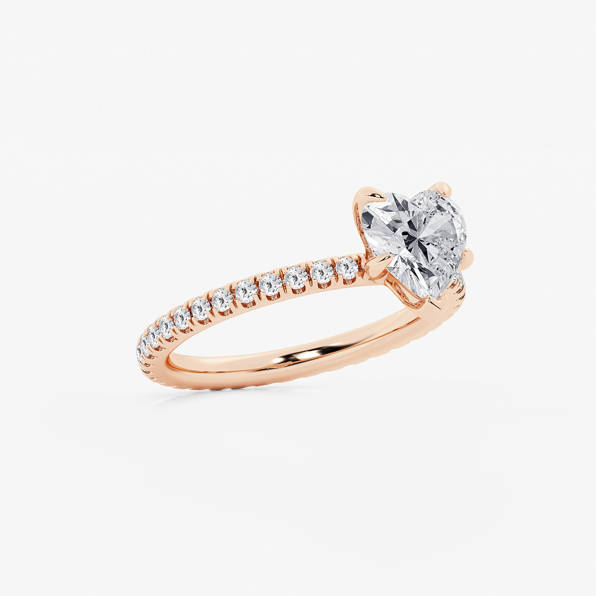 Additional Image 1 for  2 ctw Heart Lab Grown Diamond Eternity Engagement Ring