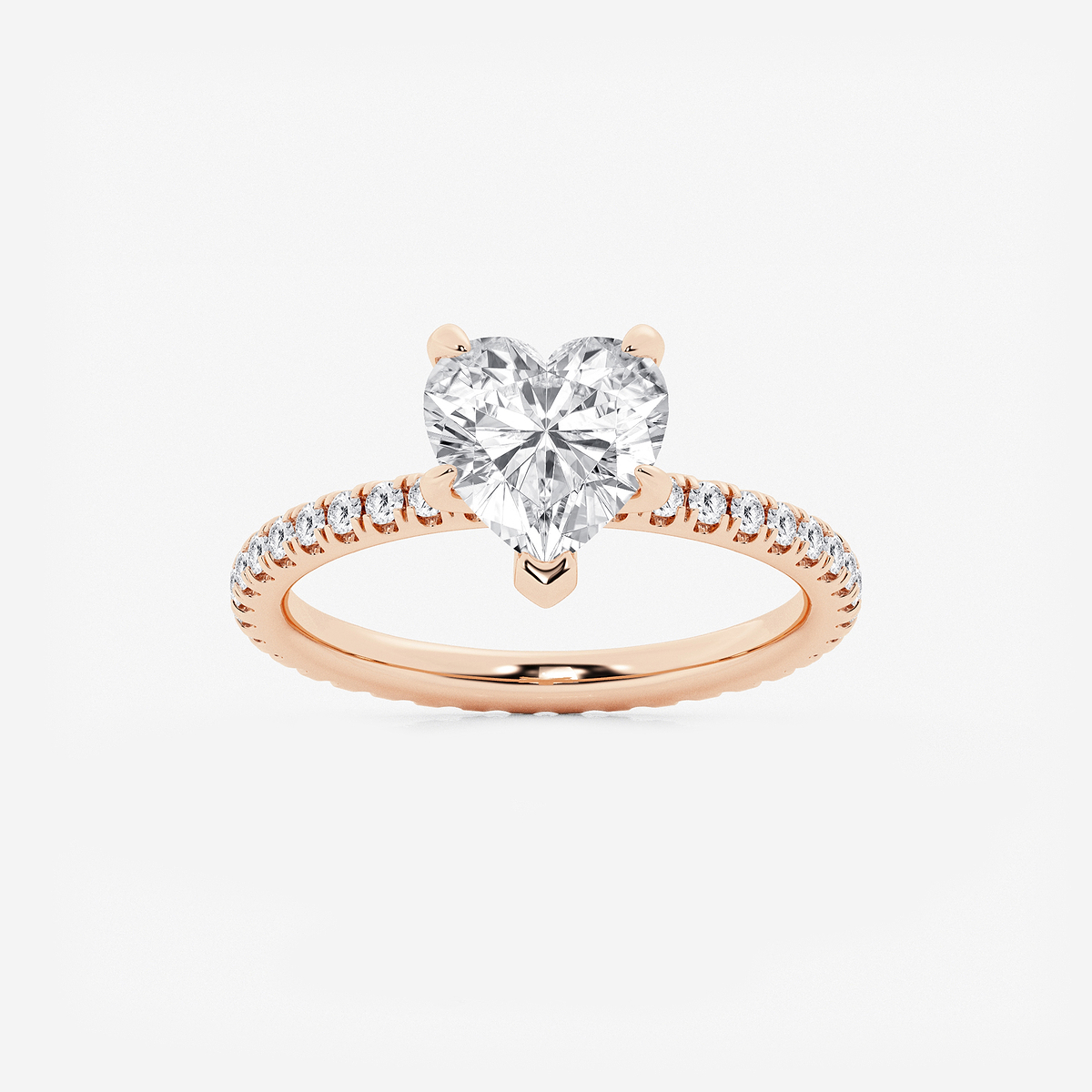 2 1/2 ctw Heart Lab Grown Diamond Eternity Engagement Ring