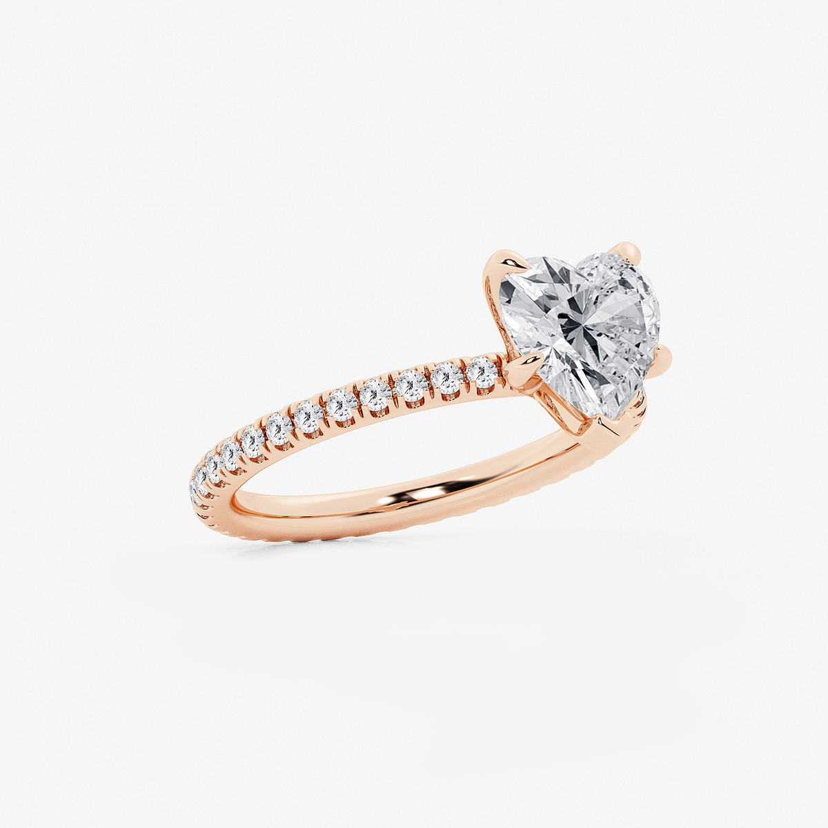 Additional Image 1 for  2 1/2 ctw Heart Lab Grown Diamond Eternity Engagement Ring