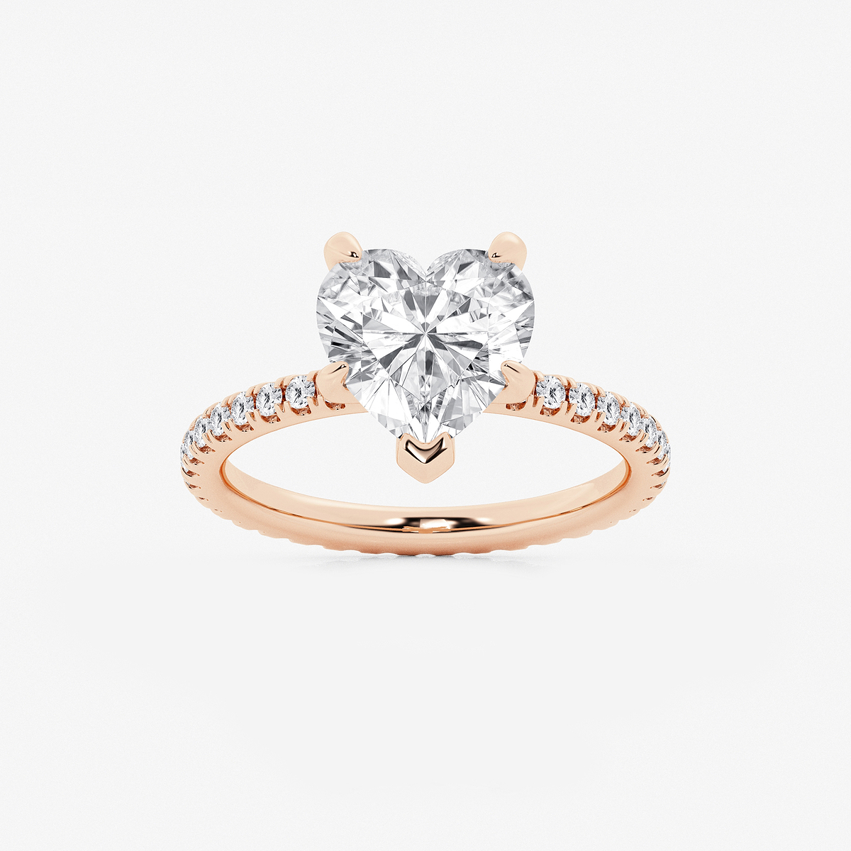 3 ctw Heart Lab Grown Diamond Eternity Engagement Ring