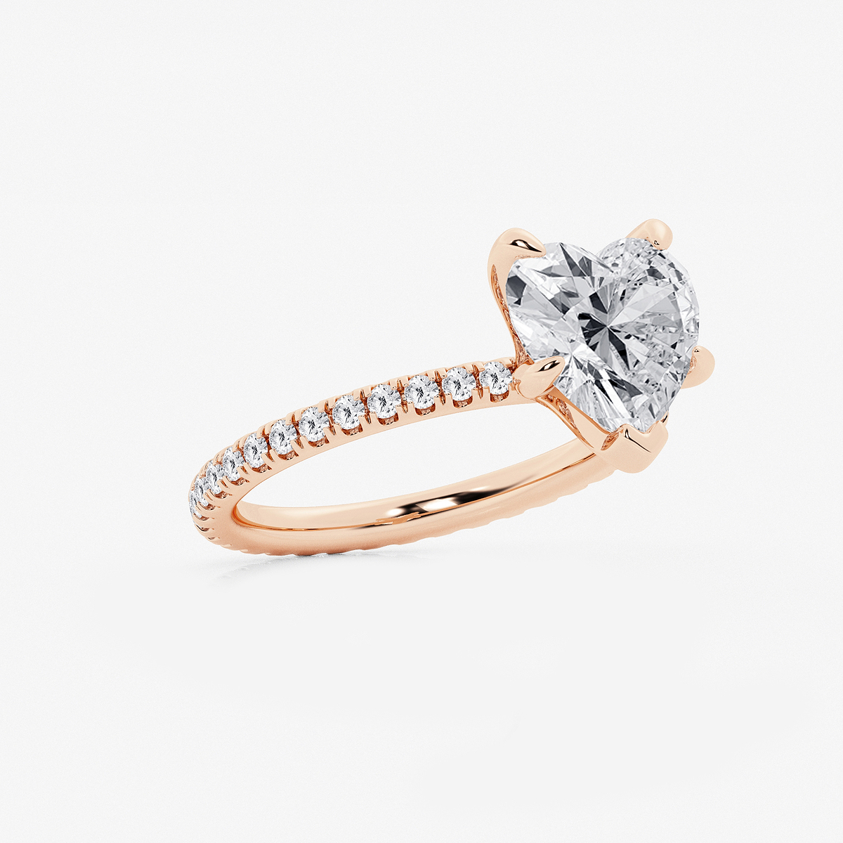 Additional Image 1 for  3 ctw Heart Lab Grown Diamond Eternity Engagement Ring