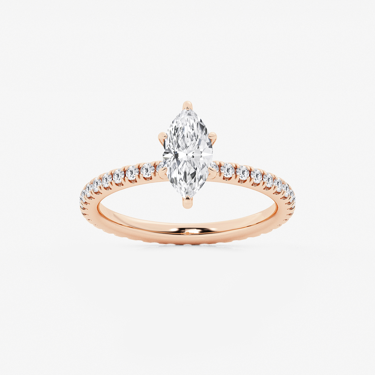 1 1/2 ctw Marquise Lab Grown Diamond Eternity Engagement Ring