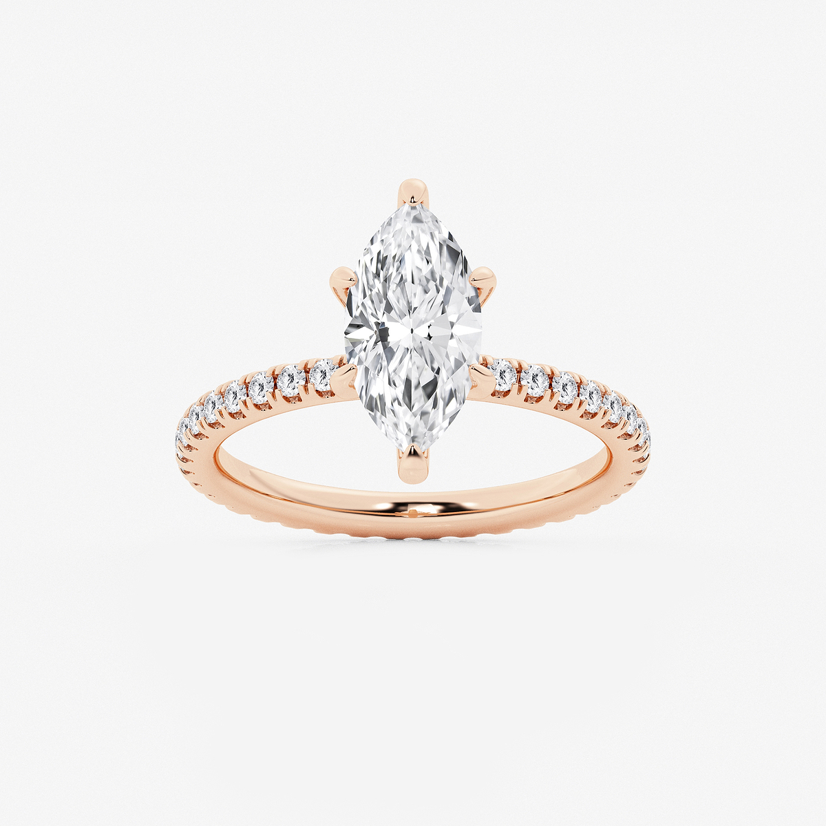 2 1/2 ctw Marquise Lab Grown Diamond Eternity Engagement Ring