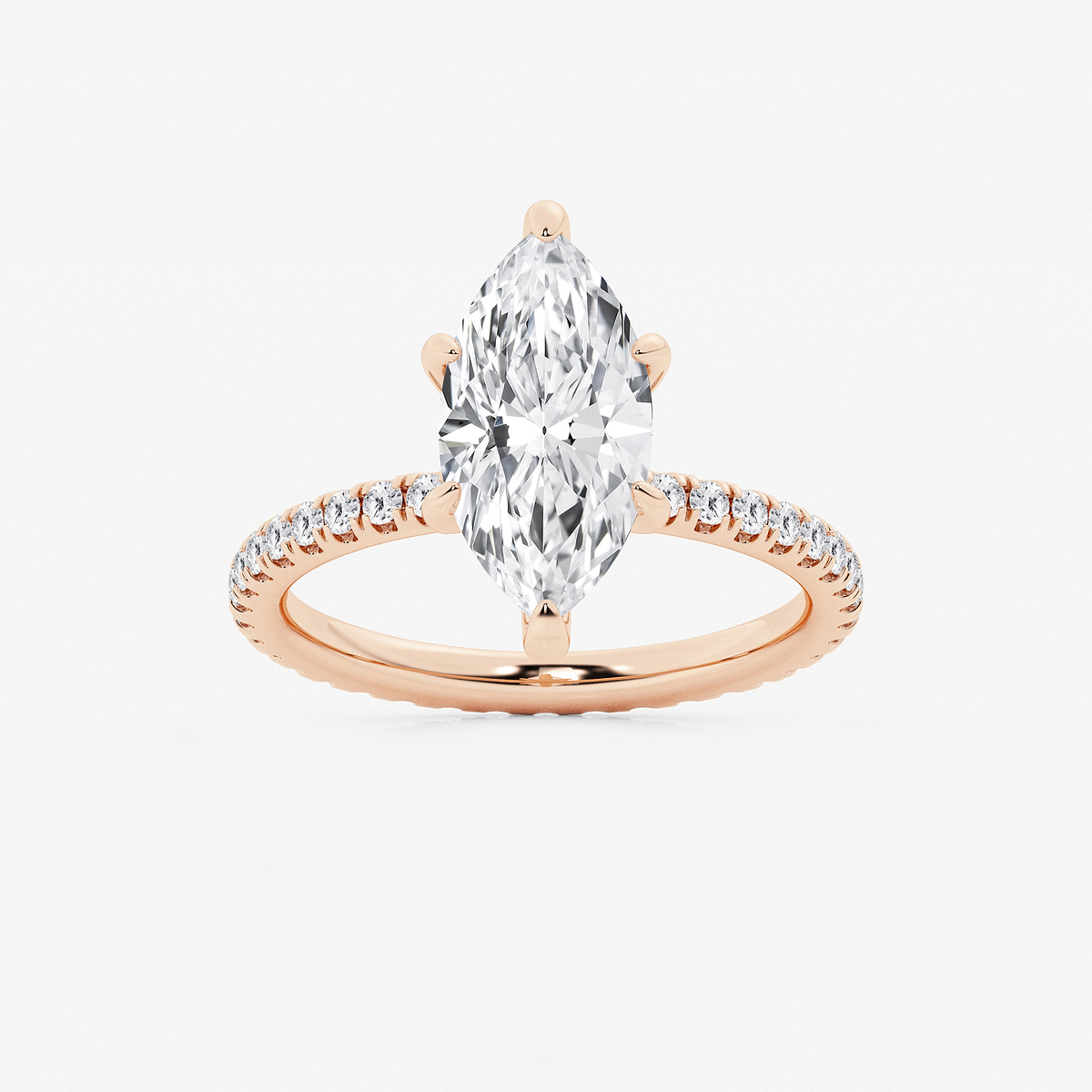 3 ctw Marquise Lab Grown Diamond Eternity Engagement Ring