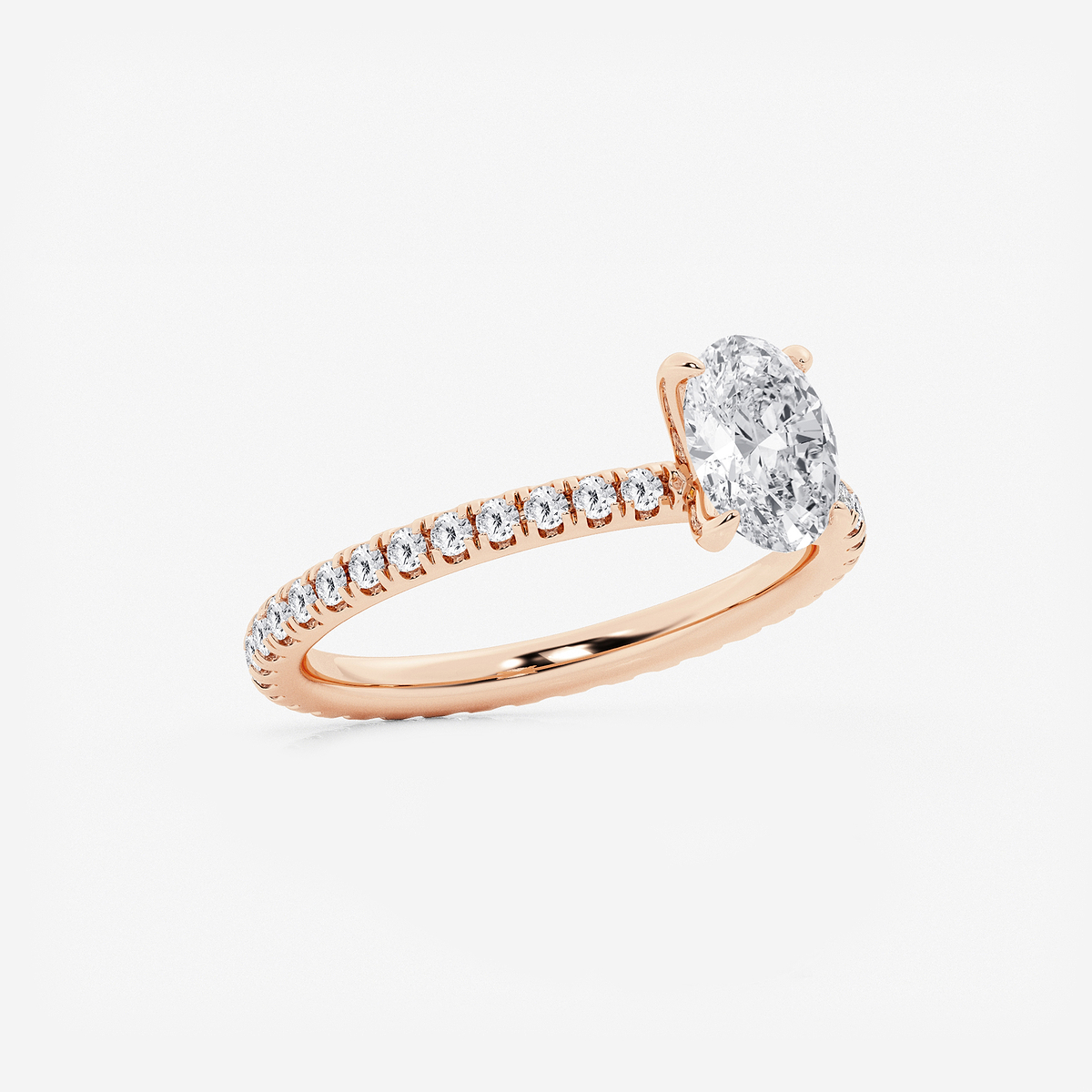 Additional Image 1 for  1 1/2 ctw Oval Lab Grown Diamond Eternity Engagement Ring