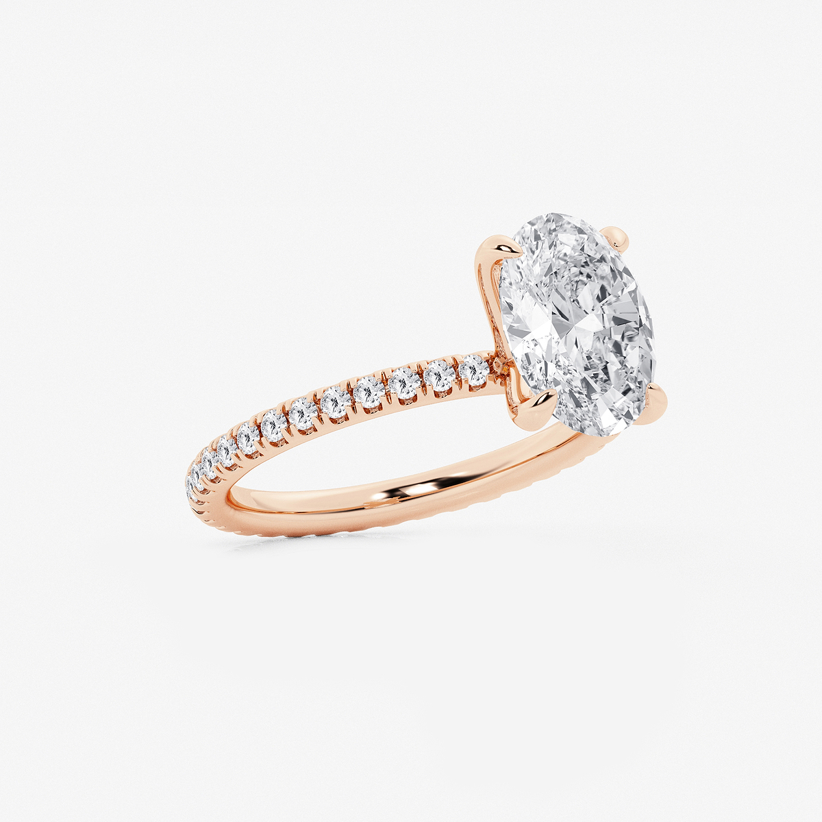 Additional Image 1 for  3 ctw Oval Lab Grown Diamond Eternity Engagement Ring