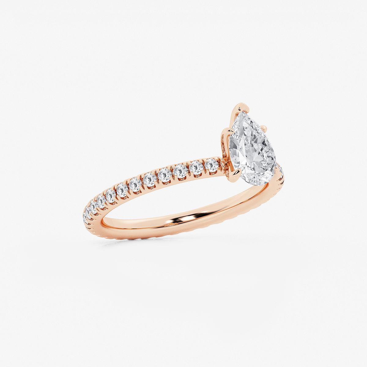 Additional Image 1 for  1 1/2 ctw Pear Lab Grown Diamond Eternity Engagement Ring