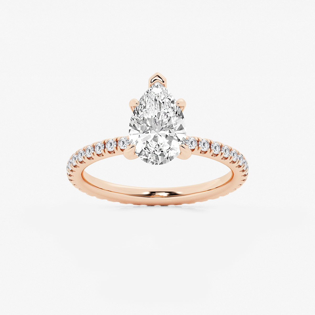 2 1/2 ctw Pear Lab Grown Diamond Eternity Engagement Ring