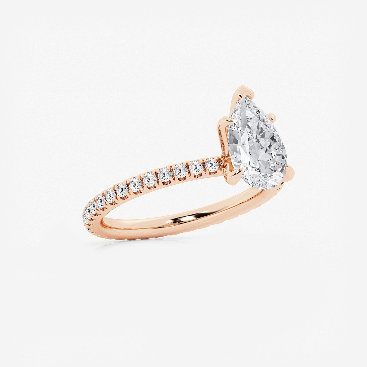 Additional Image 1 for  2 1/2 ctw Pear Lab Grown Diamond Eternity Engagement Ring
