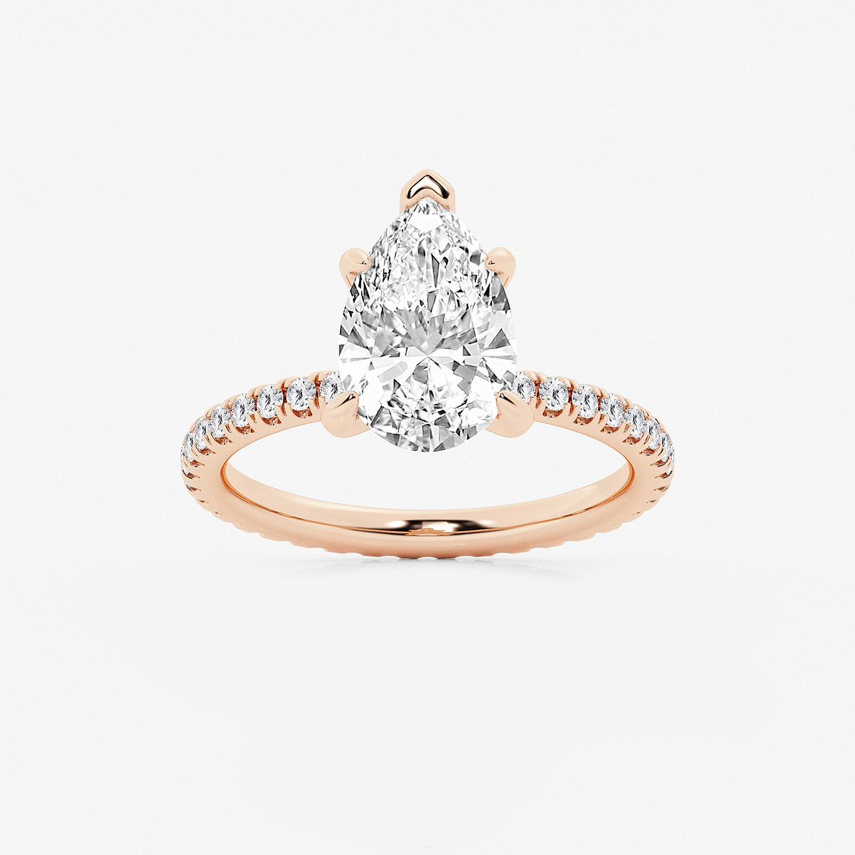 3 ctw Pear Lab Grown Diamond Eternity Engagement Ring