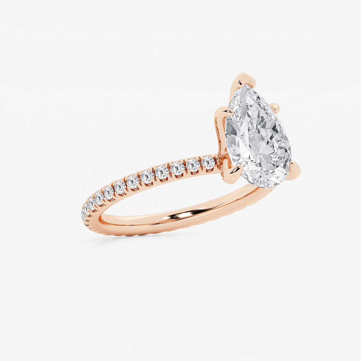 Additional Image 1 for  3 ctw Pear Lab Grown Diamond Eternity Engagement Ring