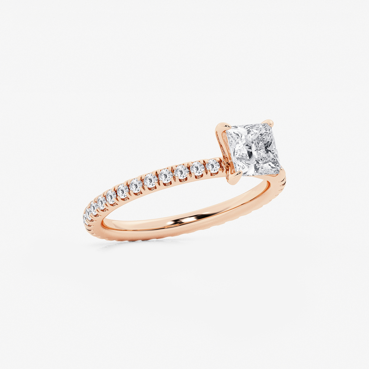 Additional Image 1 for  1 1/2 ctw Princess Lab Grown Diamond Eternity Engagement Ring