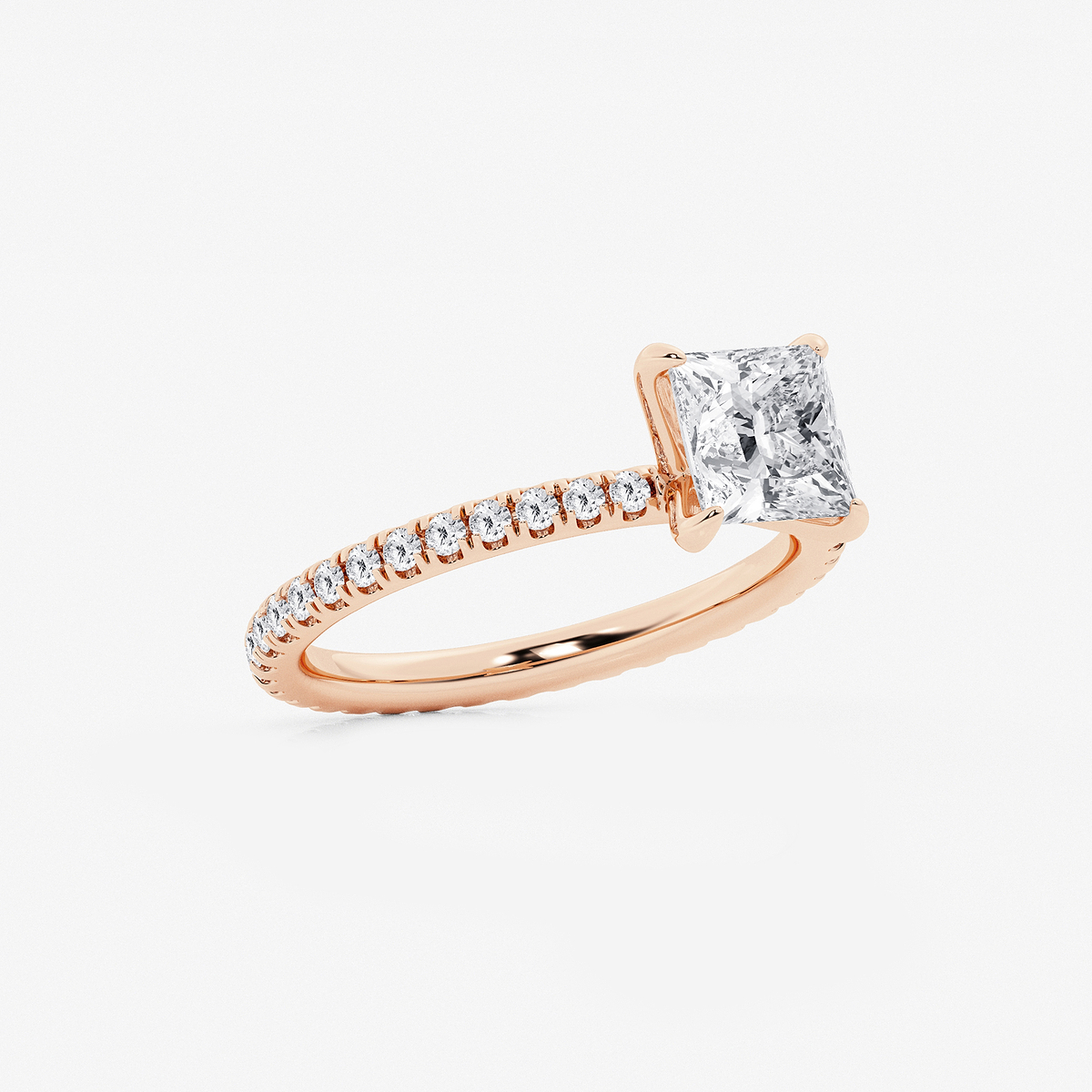 Additional Image 1 for  2 ctw Princess Lab Grown Diamond Eternity Engagement Ring