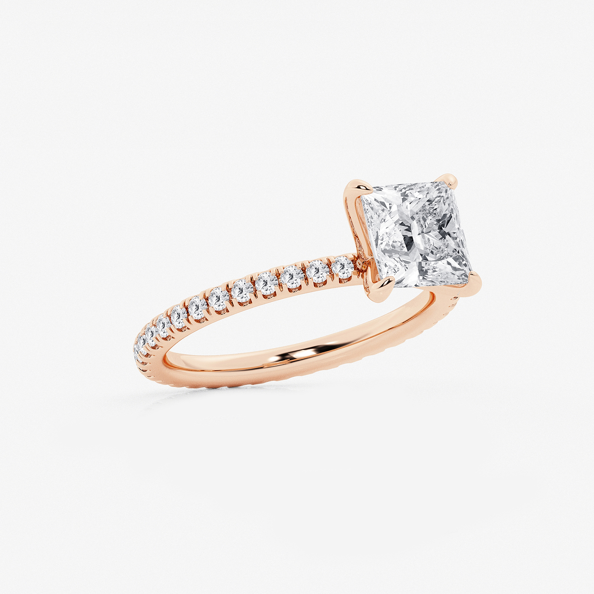 Additional Image 1 for  2 1/2 ctw Princess Lab Grown Diamond Eternity Engagement Ring