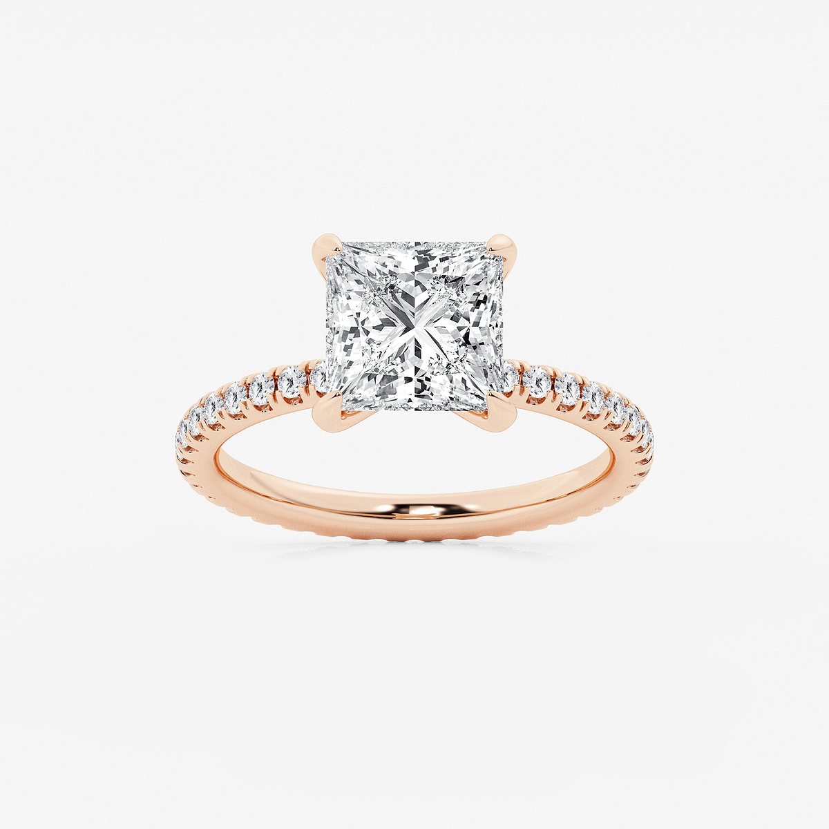 3 ctw Princess Lab Grown Diamond Eternity Engagement Ring