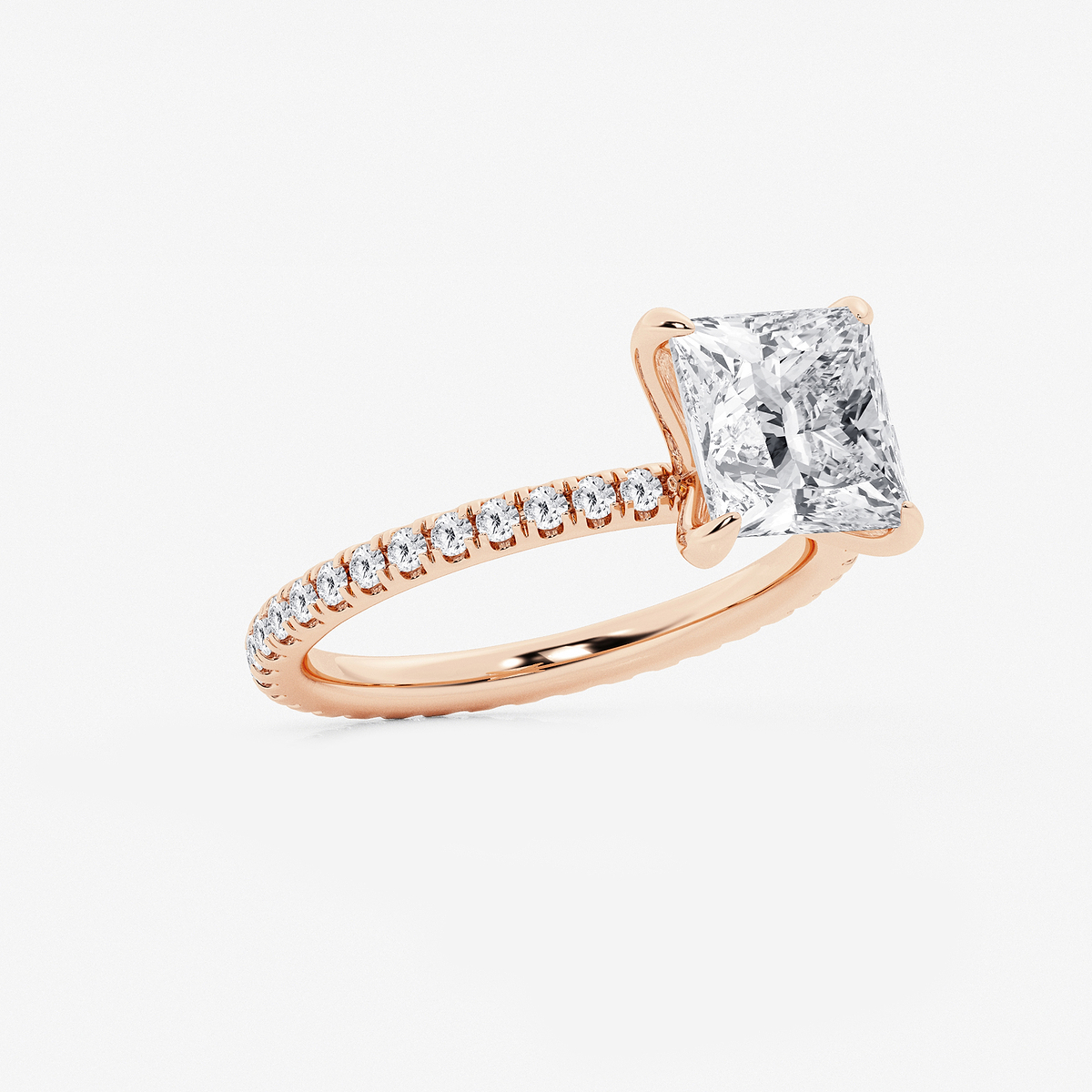 Additional Image 1 for  3 ctw Princess Lab Grown Diamond Eternity Engagement Ring