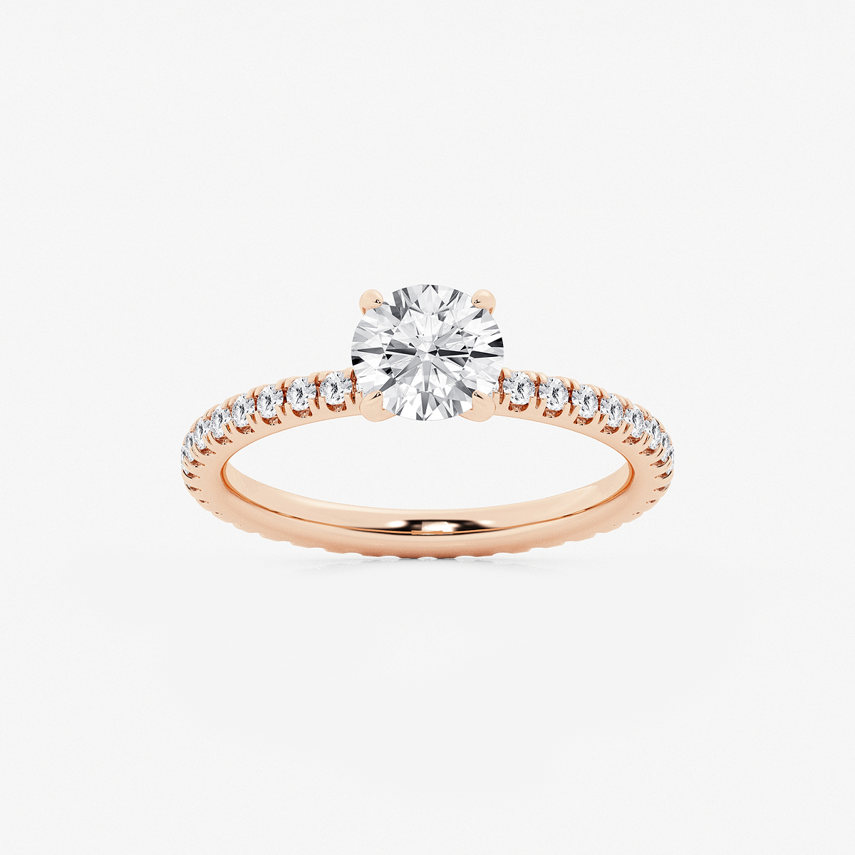 1 1/2 ctw Round Lab Grown Diamond Eternity Engagement Ring