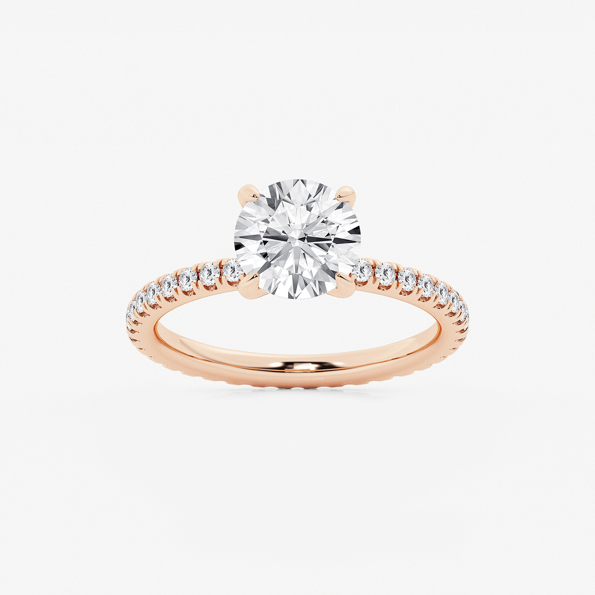 2 1/2 ctw Round Lab Grown Diamond Eternity Engagement Ring