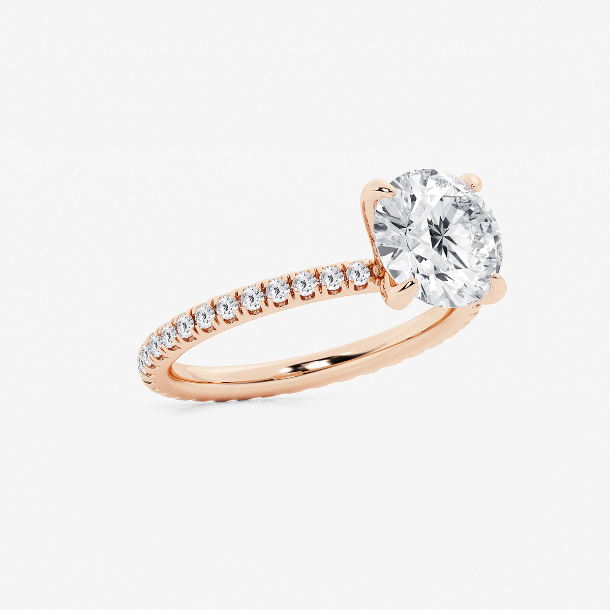 Additional Image 1 for  3 ctw Round Lab Grown Diamond Eternity Engagement Ring