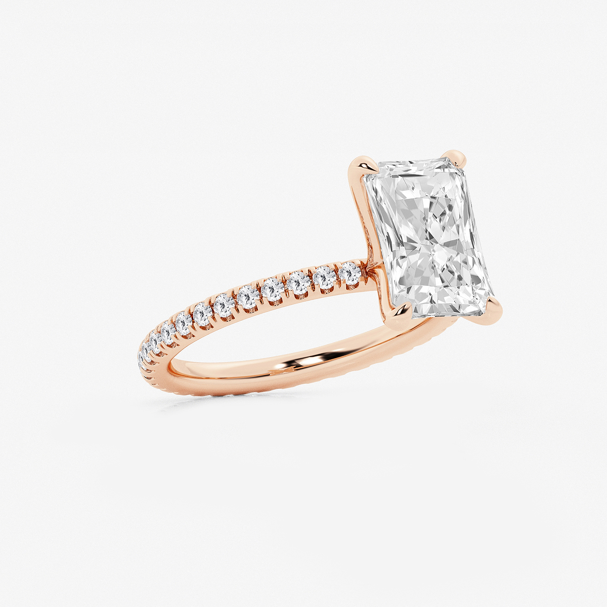 Additional Image 1 for  3 ctw Radiant Lab Grown Diamond Eternity Engagement Ring