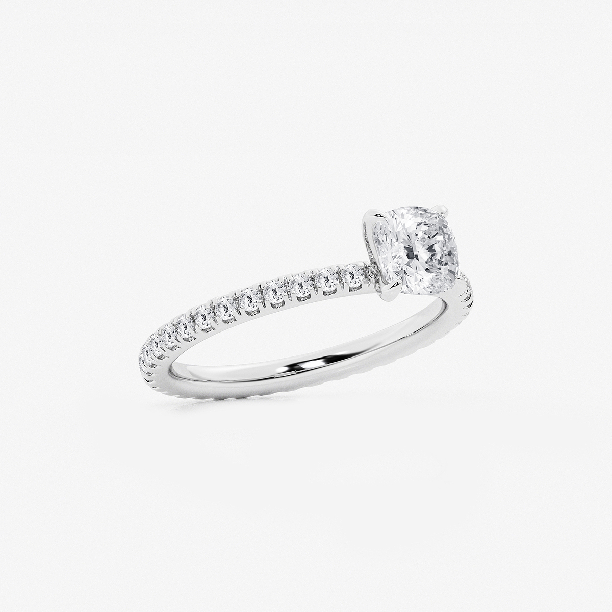 Additional Image 1 for  1 1/2 ctw Cushion Lab Grown Diamond Eternity Engagement Ring