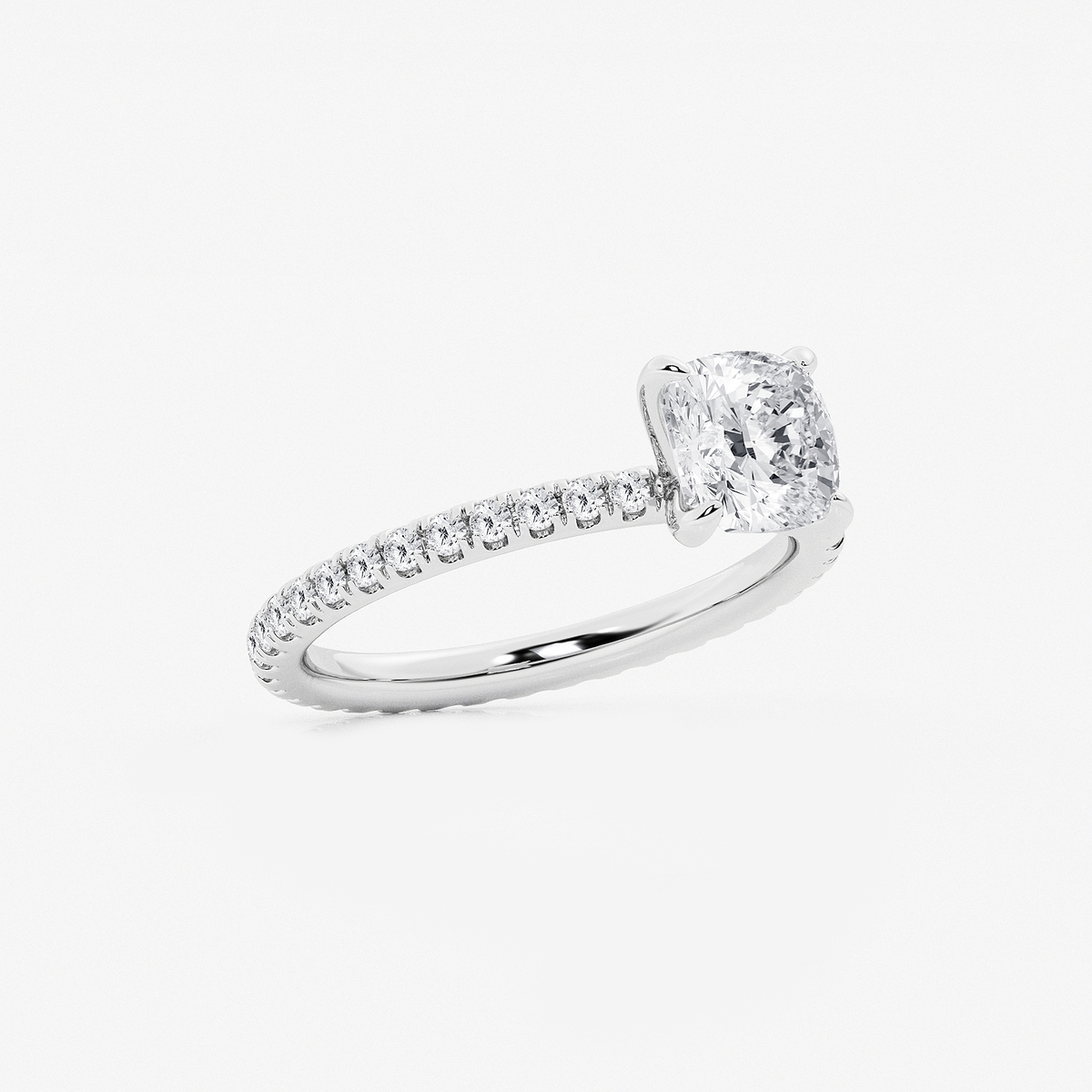 Additional Image 1 for  2 ctw Cushion Lab Grown Diamond Eternity Engagement Ring