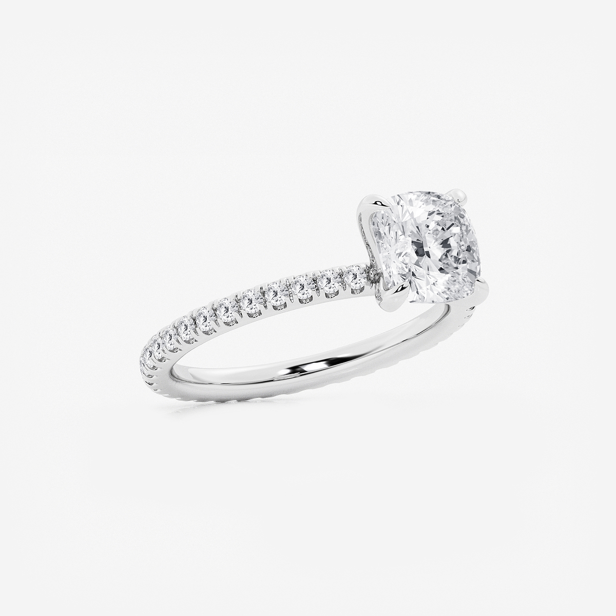 Additional Image 1 for  2 1/2 ctw Cushion Lab Grown Diamond Eternity Engagement Ring