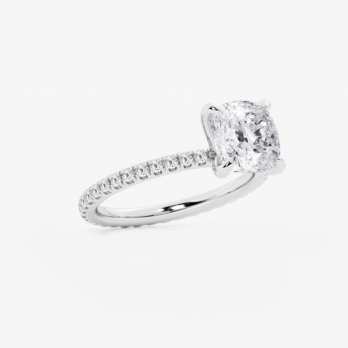 Additional Image 1 for  3 ctw Cushion Lab Grown Diamond Eternity Engagement Ring