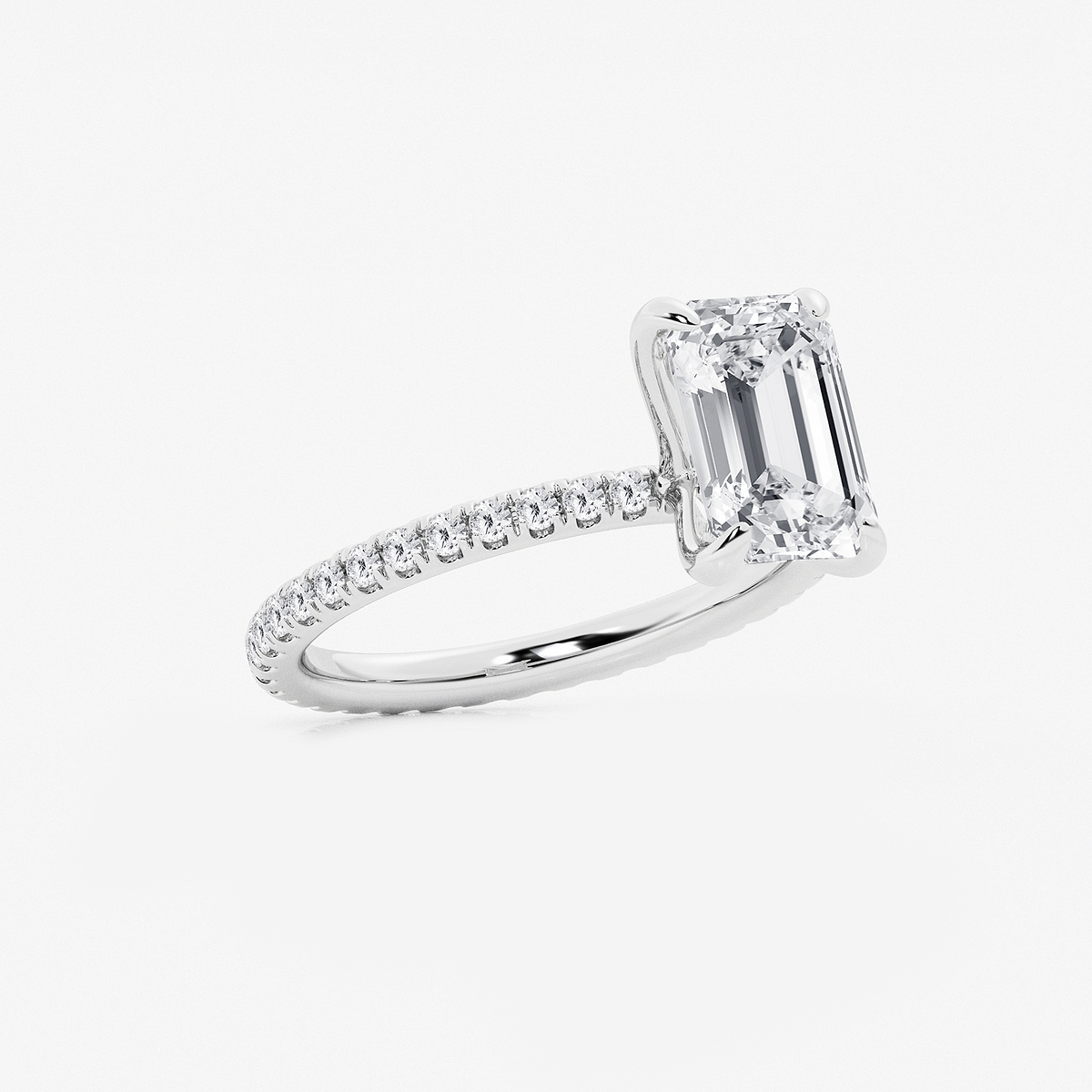 Additional Image 1 for  3 ctw Emerald Lab Grown Diamond Eternity Engagement Ring