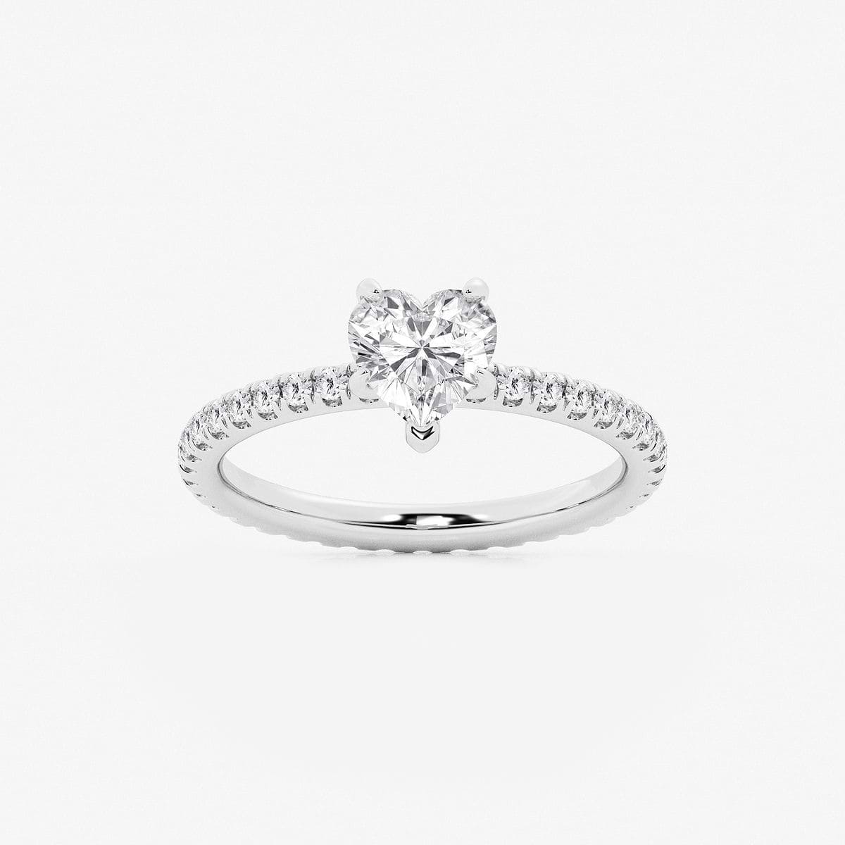 1 1/2 ctw Heart Lab Grown Diamond Eternity Engagement Ring