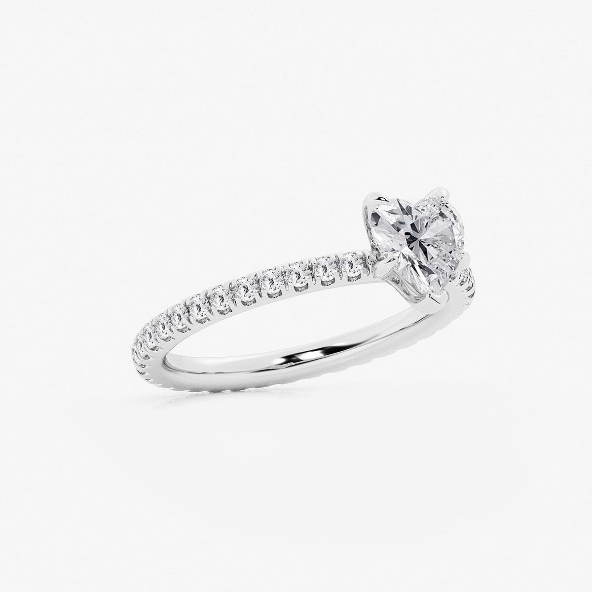 Additional Image 1 for  1 1/2 ctw Heart Lab Grown Diamond Eternity Engagement Ring