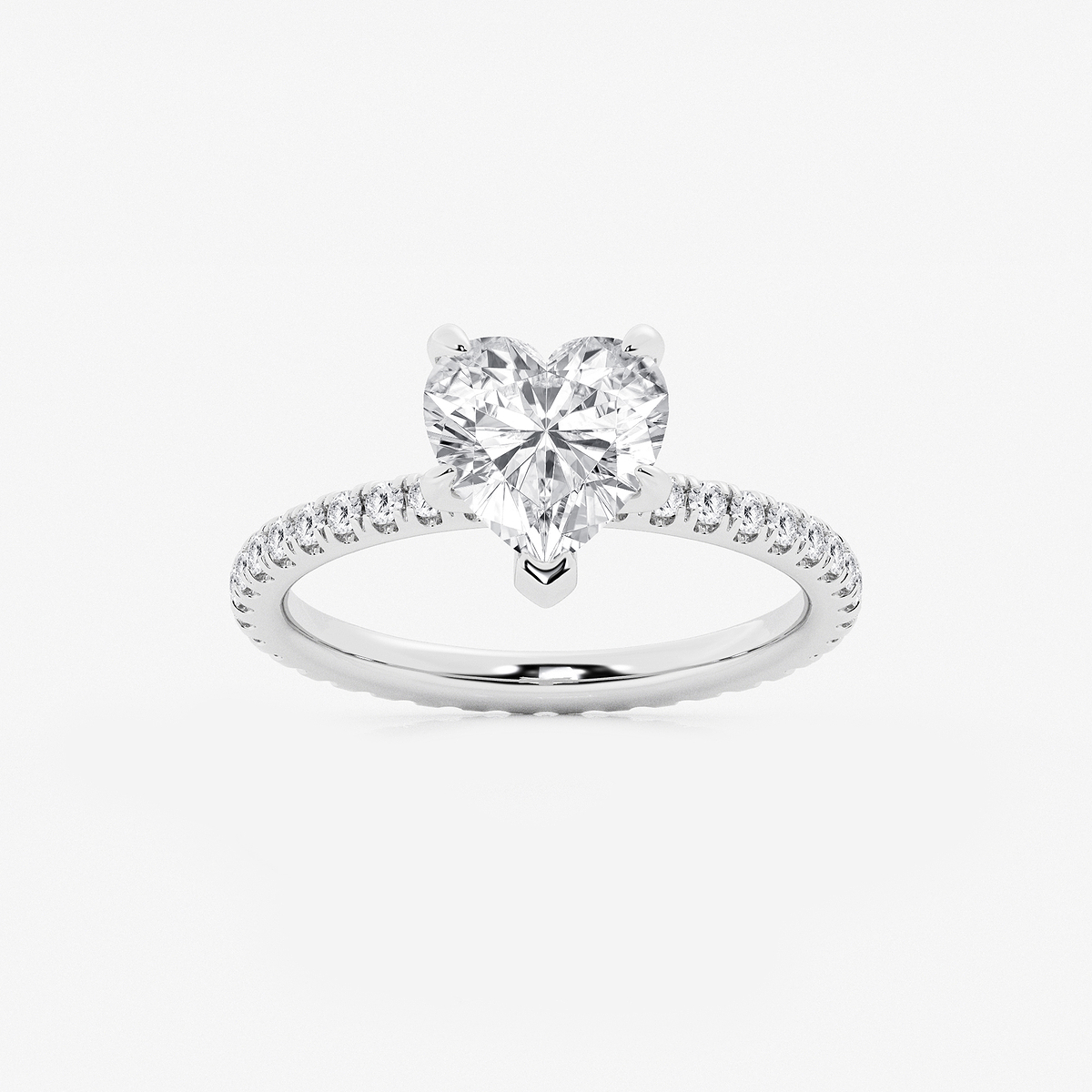 2 1/2 ctw Heart Lab Grown Diamond Eternity Engagement Ring