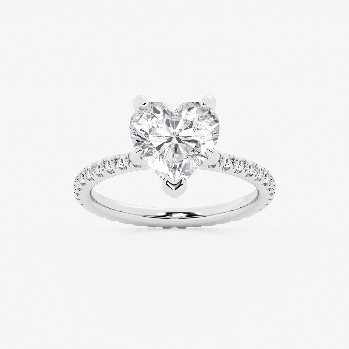 3 ctw Heart Lab Grown Diamond Eternity Engagement Ring