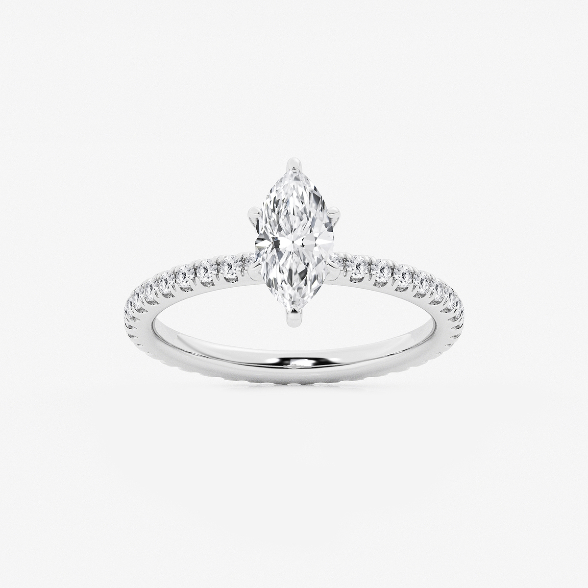 1 1/2 ctw Marquise Lab Grown Diamond Eternity Engagement Ring