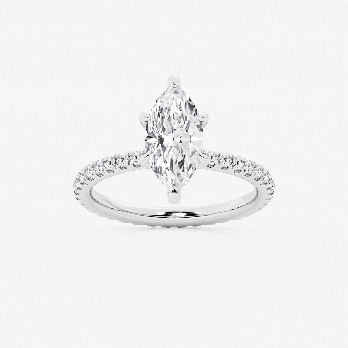2 1/2 ctw Marquise Lab Grown Diamond Eternity Engagement Ring