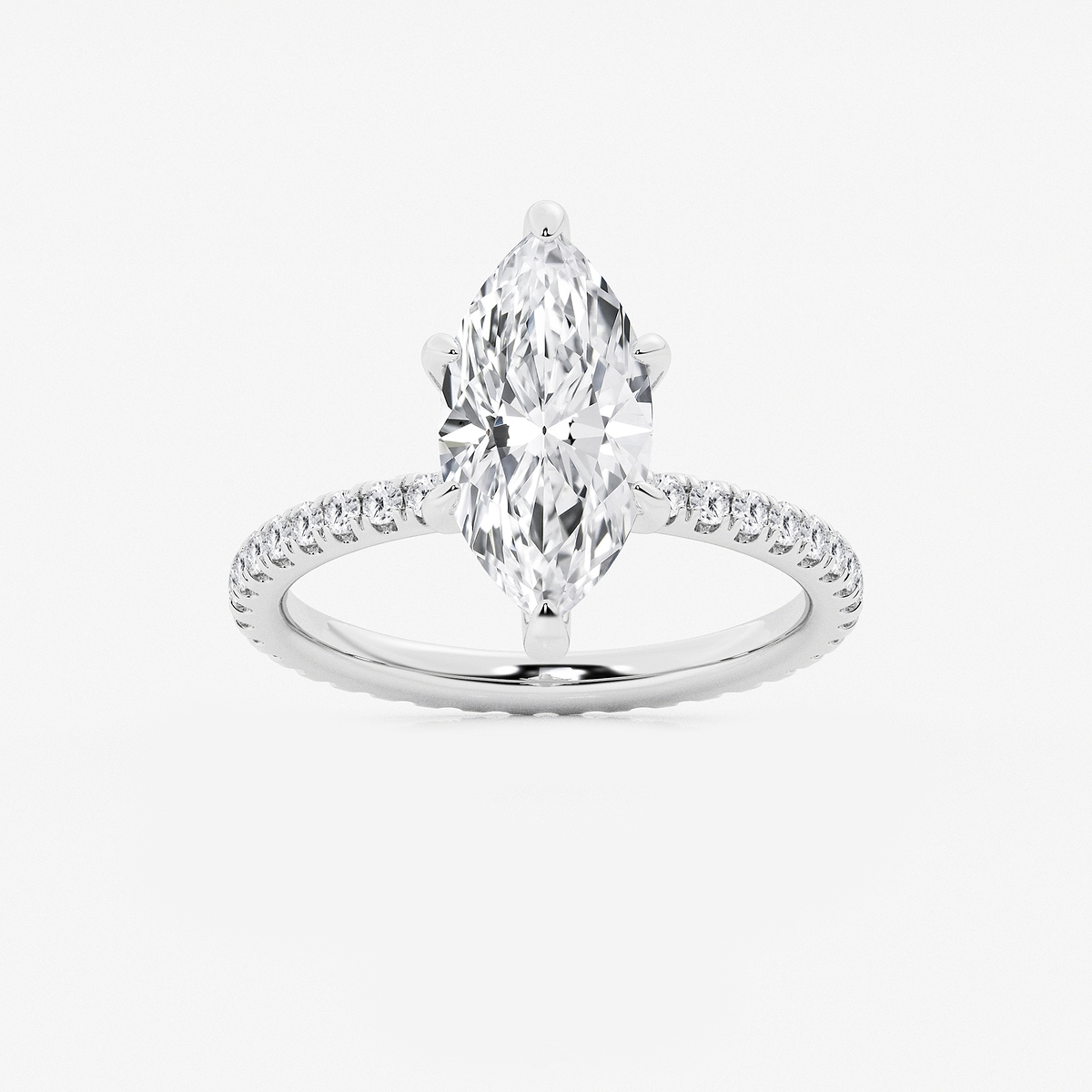 3 ctw Marquise Lab Grown Diamond Eternity Engagement Ring