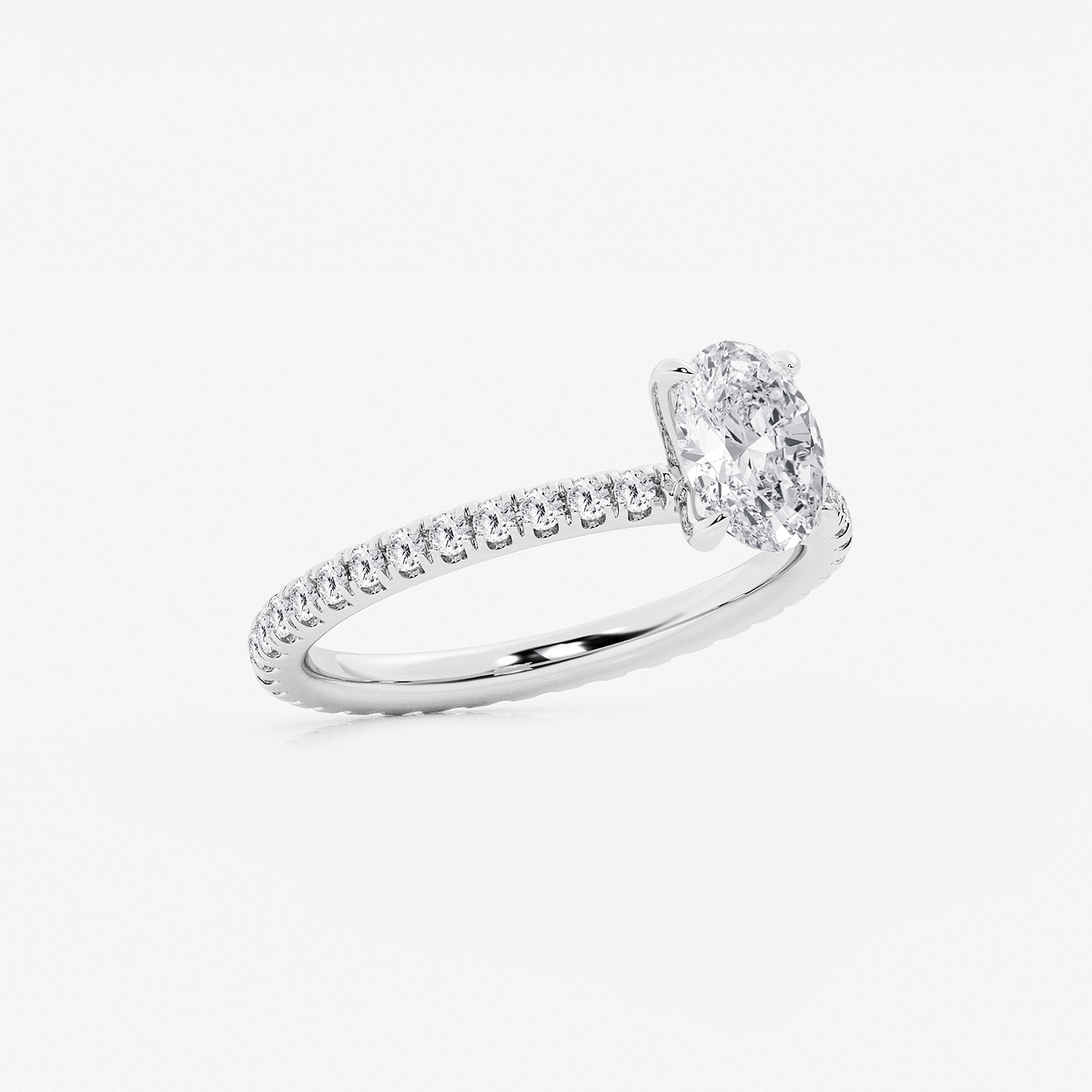 Additional Image 1 for  1 1/2 ctw Oval Lab Grown Diamond Eternity Engagement Ring