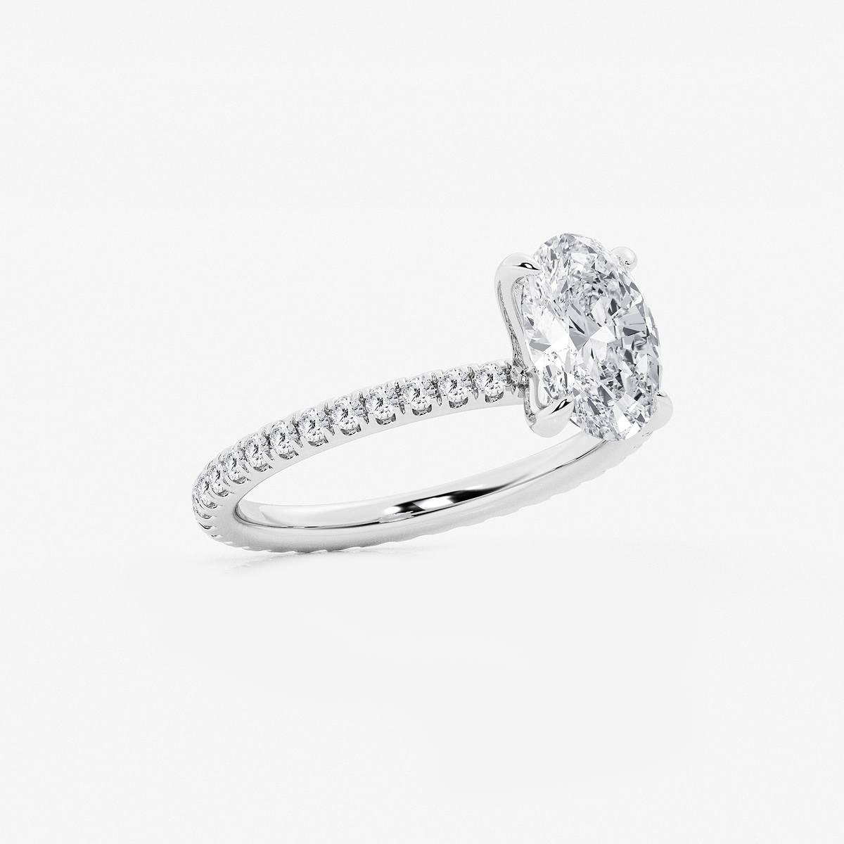 Additional Image 1 for  2 1/2 ctw Oval Lab Grown Diamond Eternity Engagement Ring