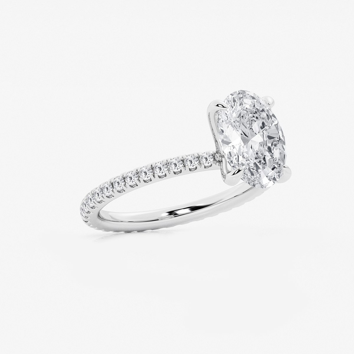 Additional Image 1 for  3 ctw Oval Lab Grown Diamond Eternity Engagement Ring