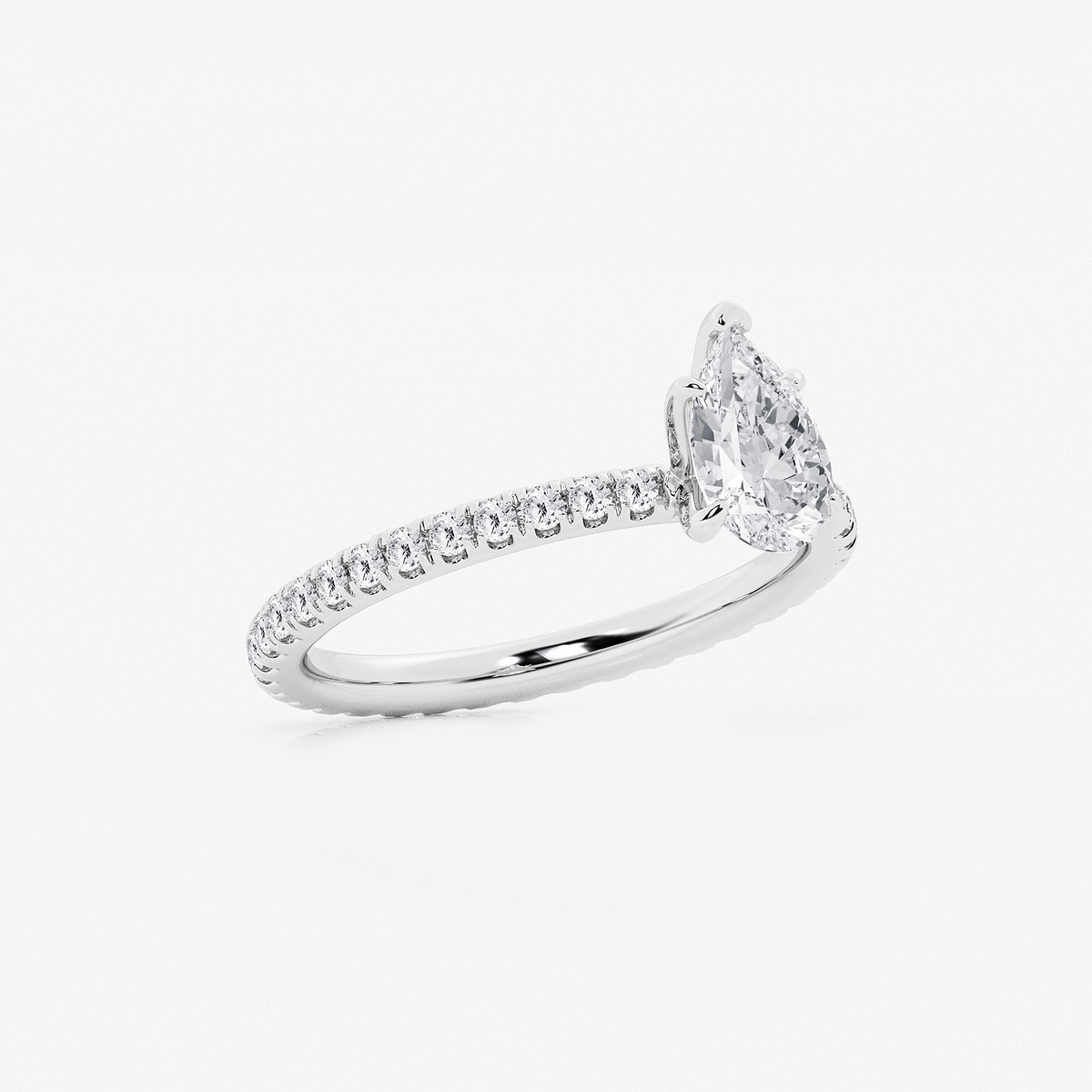 Additional Image 1 for  1 1/2 ctw Pear Lab Grown Diamond Eternity Engagement Ring