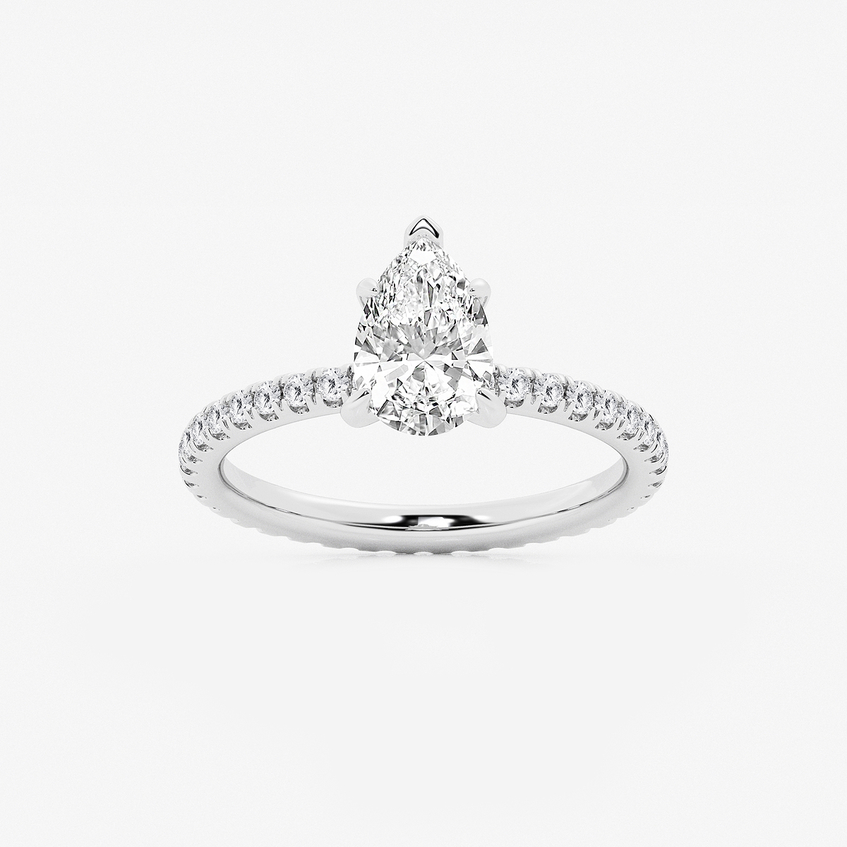 2 ctw Pear Lab Grown Diamond Eternity Engagement Ring