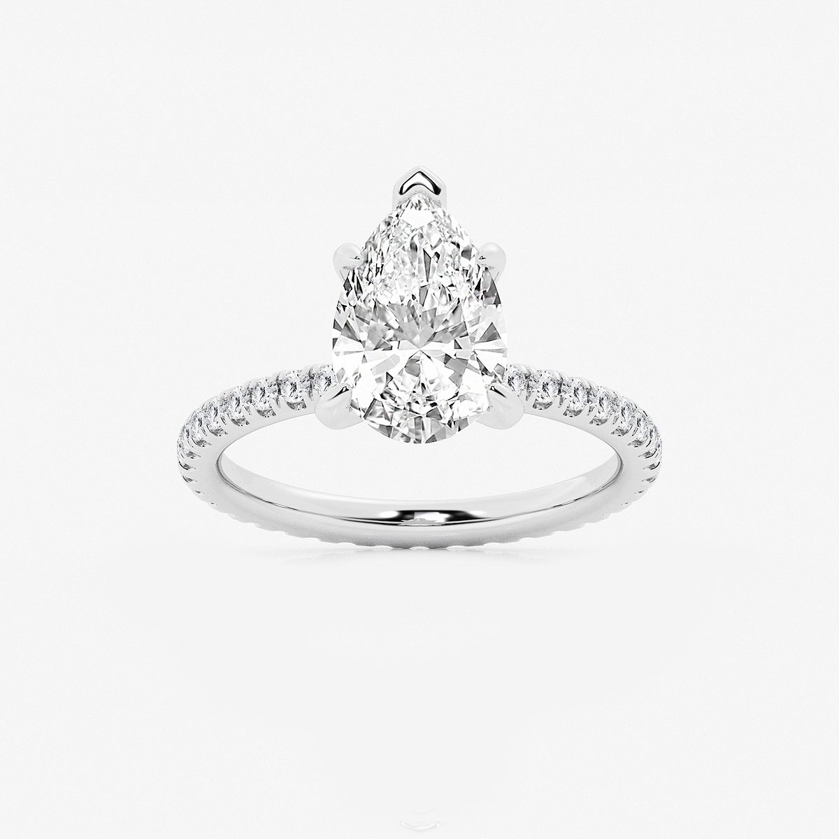 3 ctw Pear Lab Grown Diamond Eternity Engagement Ring