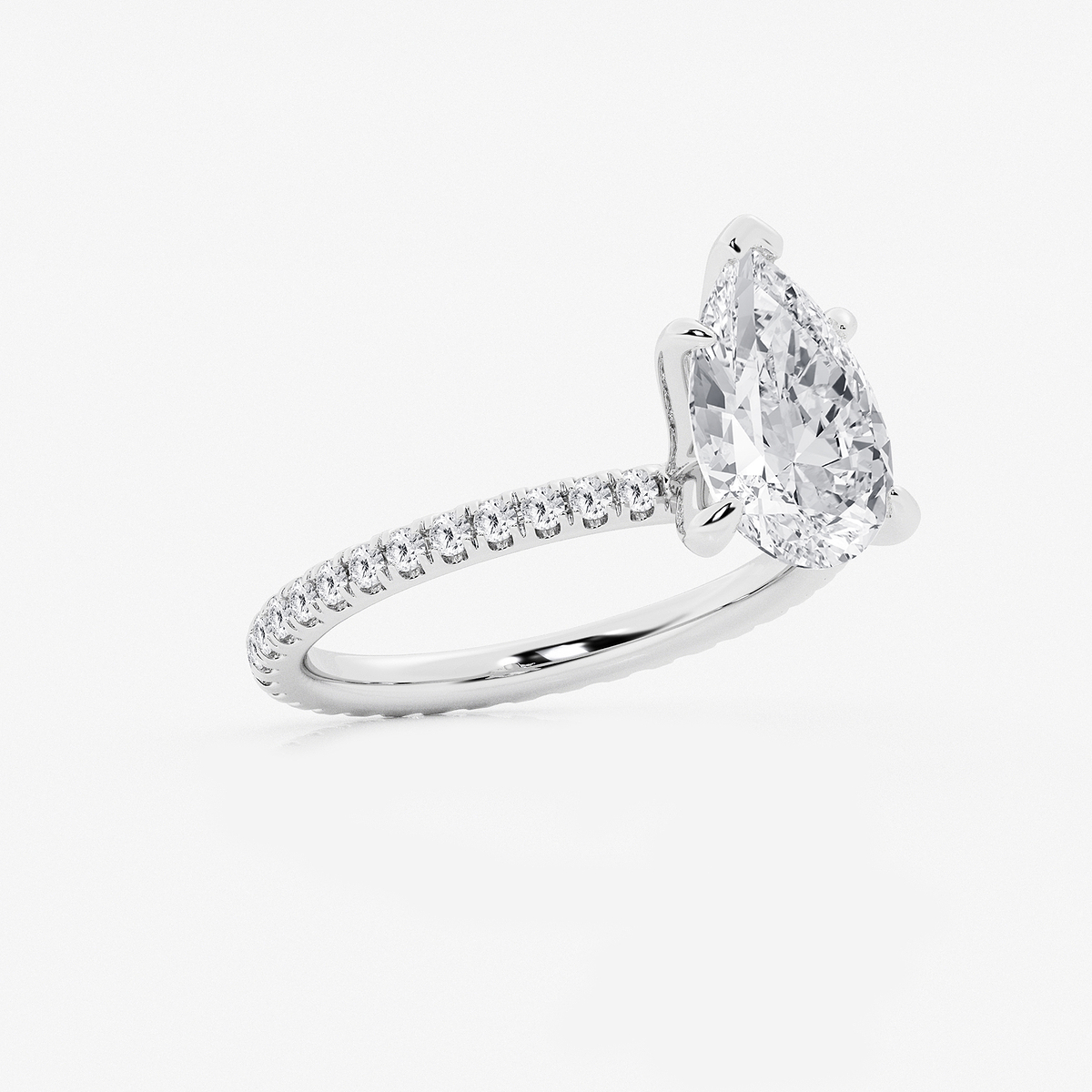 Additional Image 1 for  3 ctw Pear Lab Grown Diamond Eternity Engagement Ring