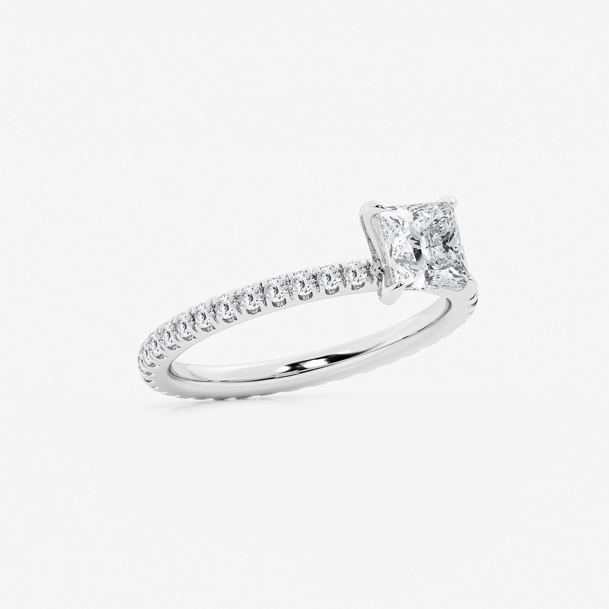 Additional Image 1 for  1 1/2 ctw Princess Lab Grown Diamond Eternity Engagement Ring